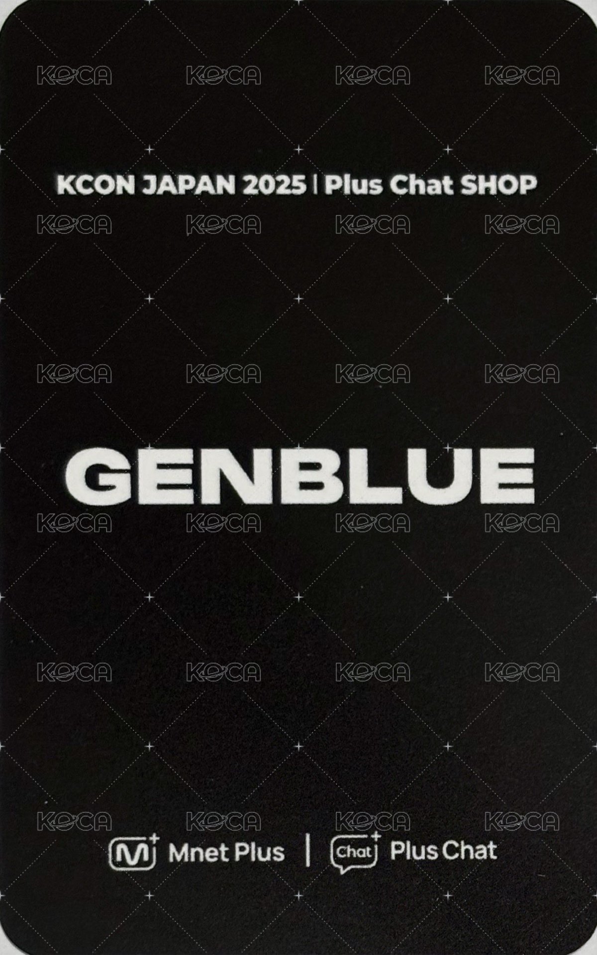 KCON JAPAN 2025 Plus Chat 滿額卡 比七 ver. 背面