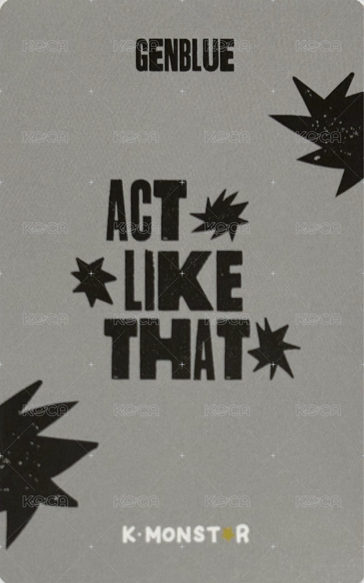 ACT LIKE THAT km 幸運卡 풍선 ver. 背面