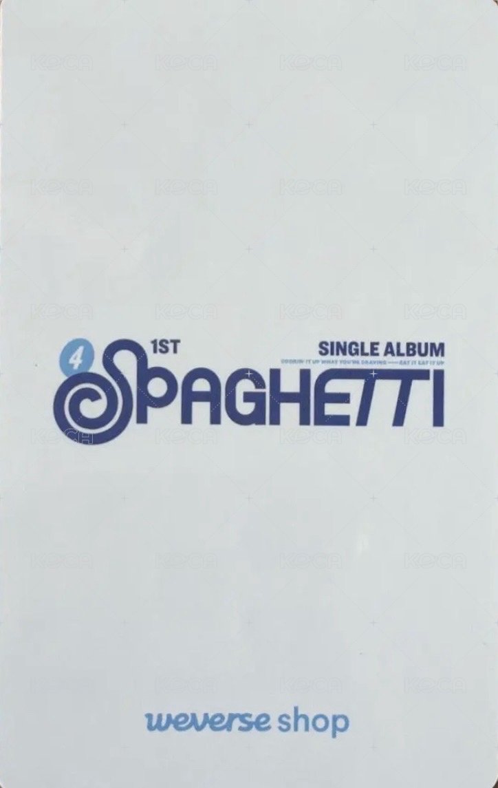 SPAGHETTI YT 2.0 特典卡 ver.單封 背面