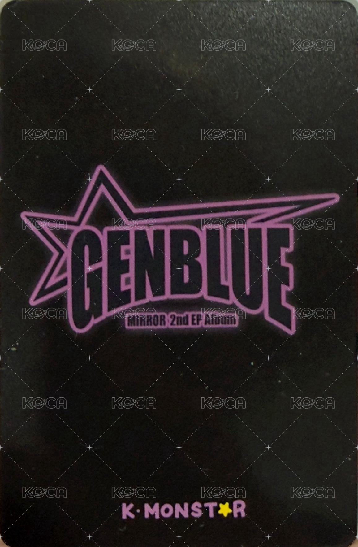 MIRROR km 1.0 線下 簽售卡  背面