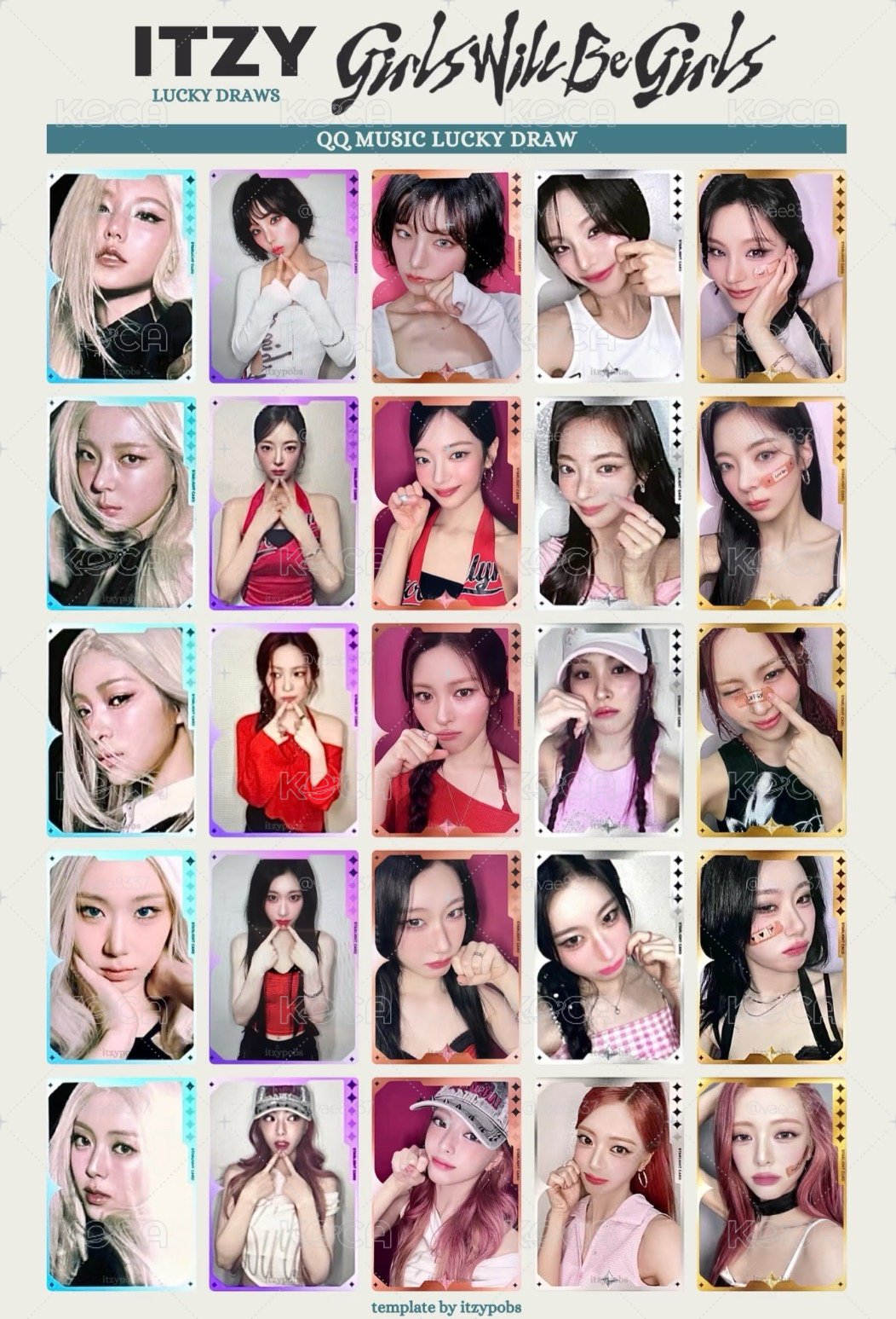 ITZY QQ音樂星光卡