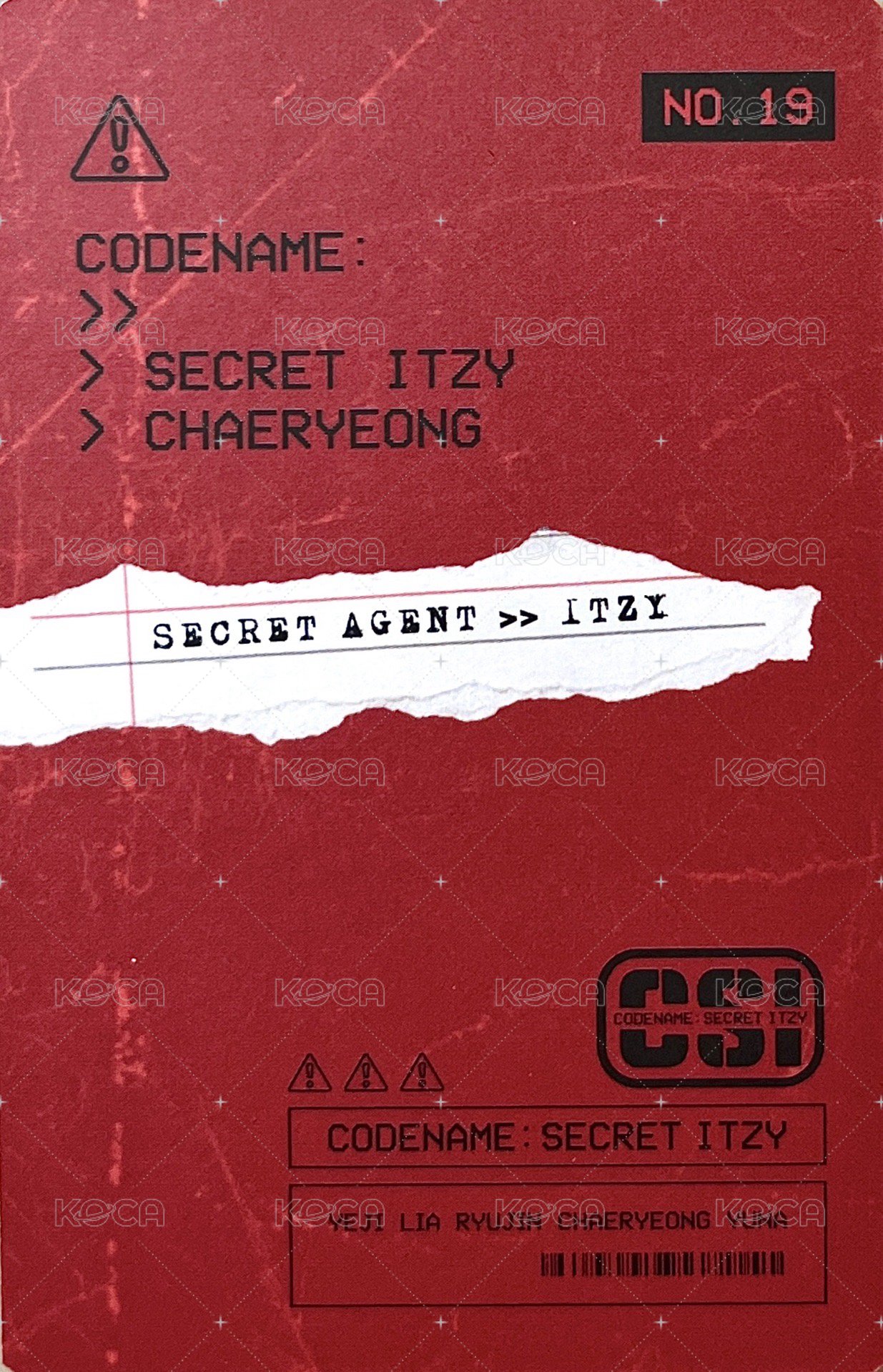 CSI 隨機卡 No.19 背面