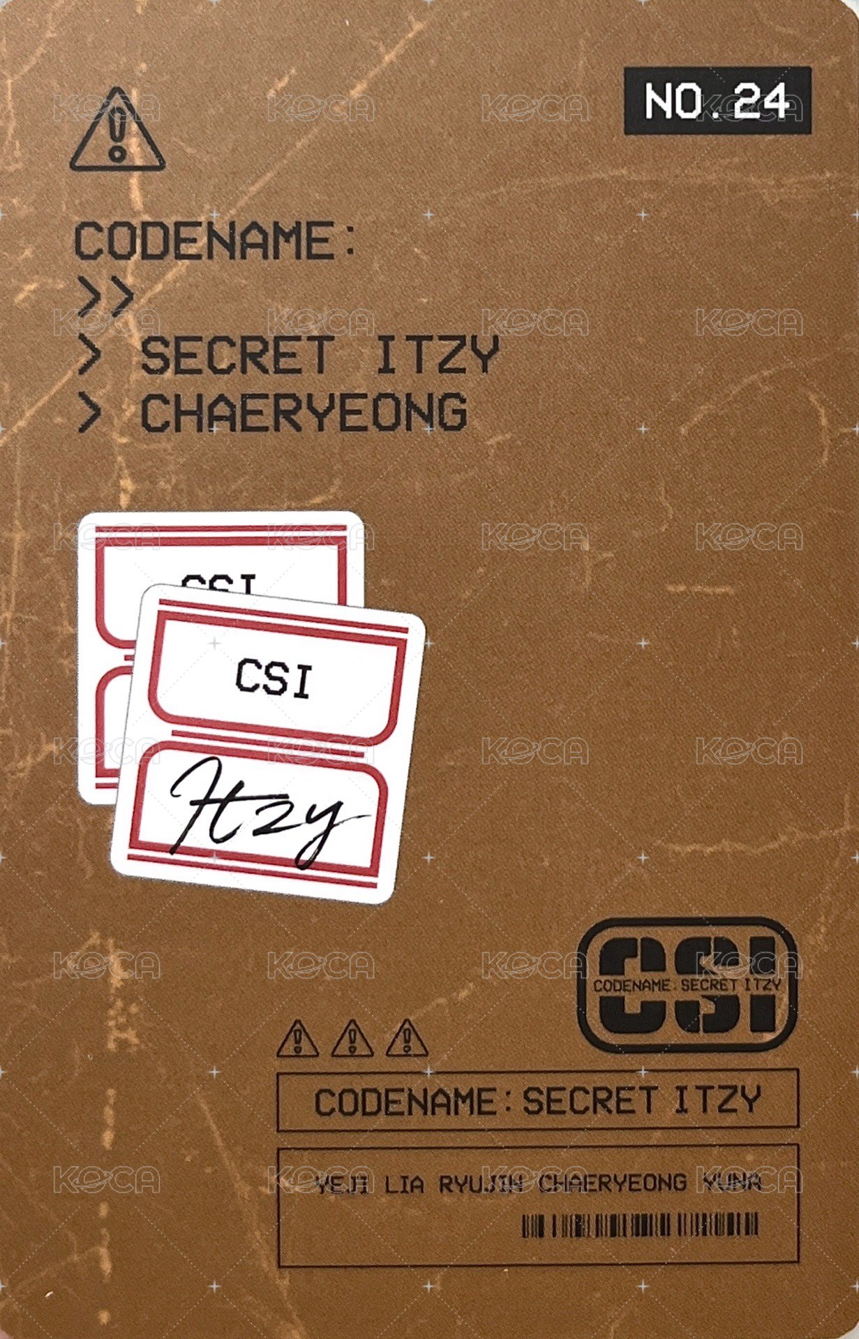 CSI 隨機卡 No.24 背面