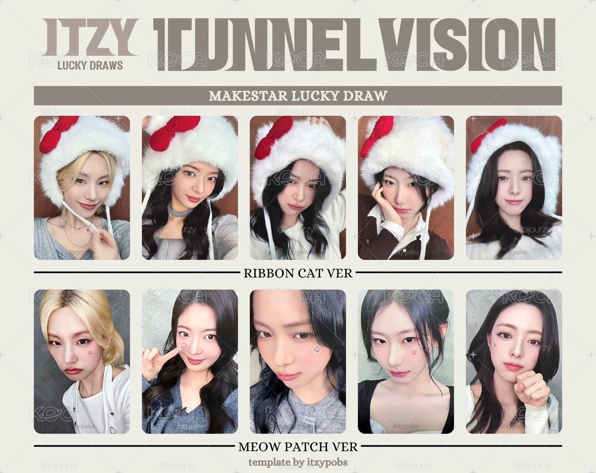 ITZY kitty幸運卡 下排志粒可當綁