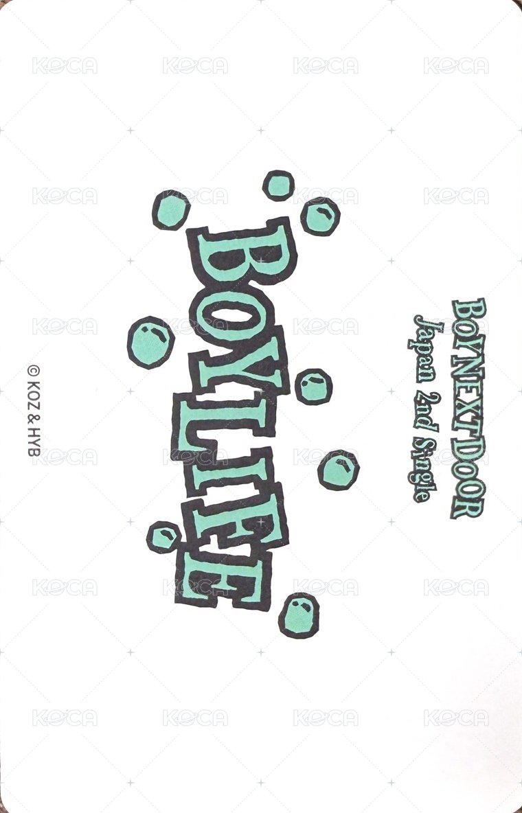 BOYLIFE 快閃店 隨機卡  背面