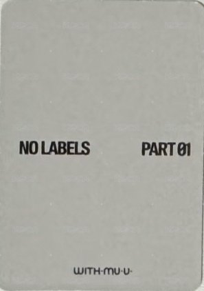 NO LABELS wm 特典卡  背面