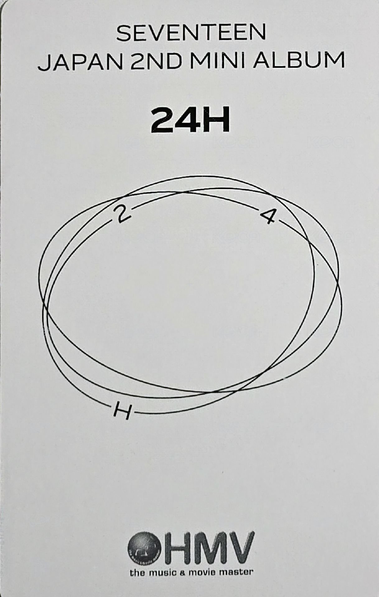 24H hmv 特典卡  背面