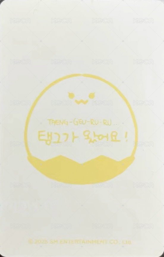 TAENGGEU 馬克杯 周邊卡  背面