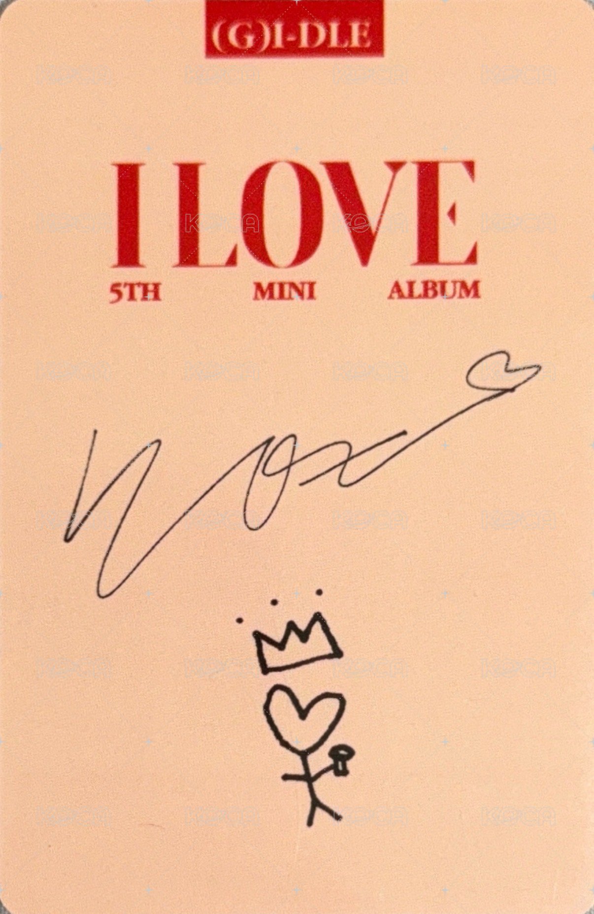 I LOVE tou 2.0 簽售卡  背面