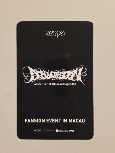 正規一 iMe 簽售卡 澳門簽售冬