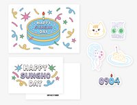 24 生日 立體折頁卡片 & 貼紙 SET