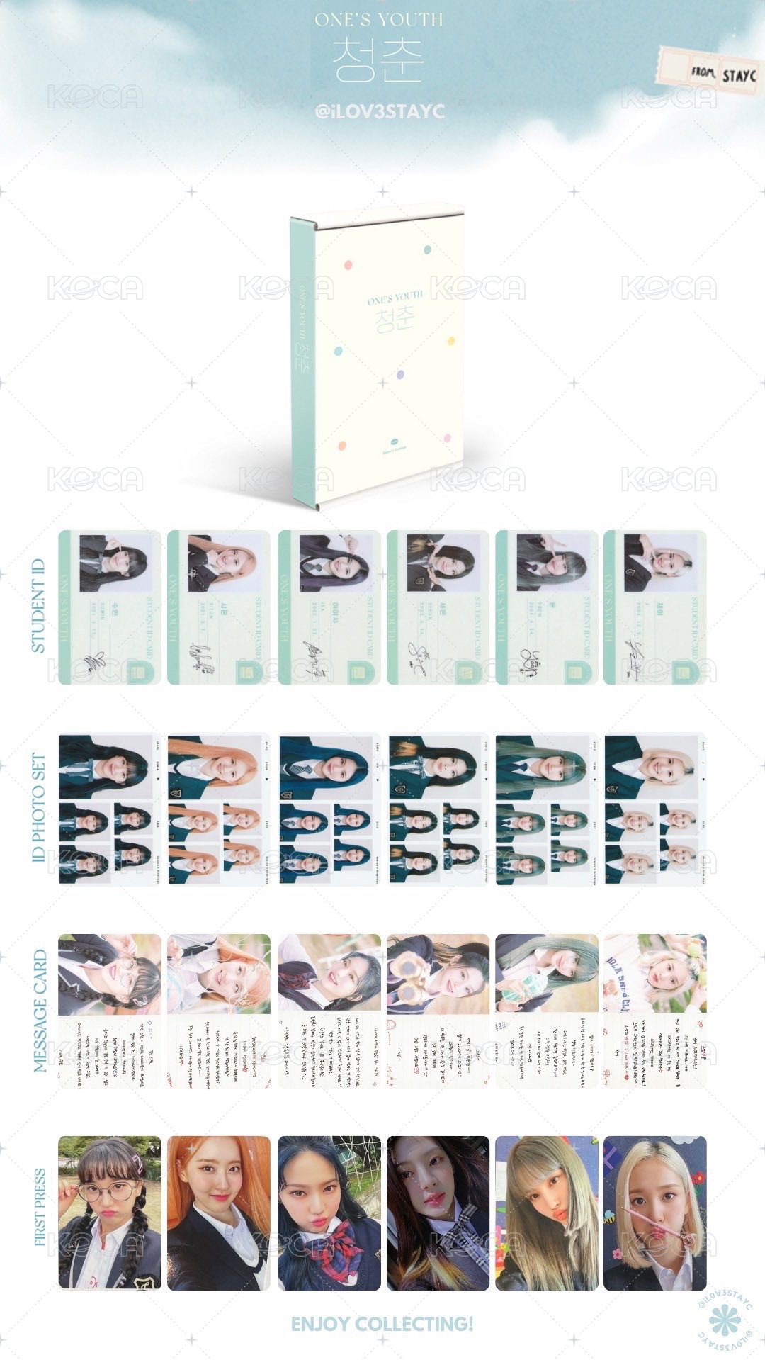 2022 Season's Greetings [ONE'S YOUTH] 年曆卡  背面