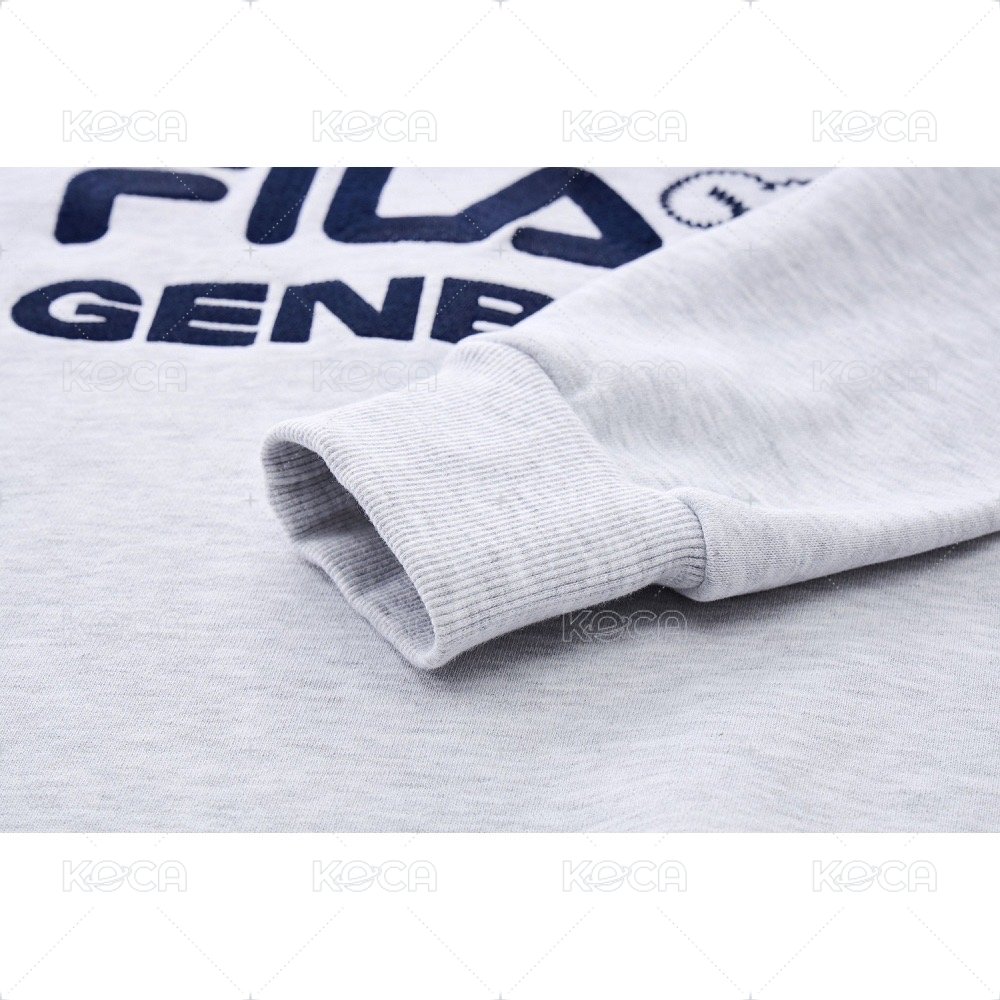 中性連帽長袖T恤 淺麻灰