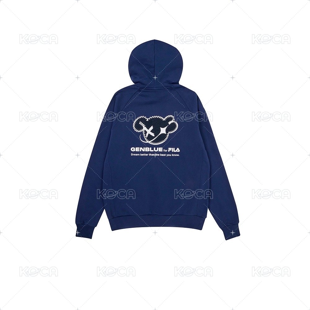 中性連帽長袖T恤 丈青