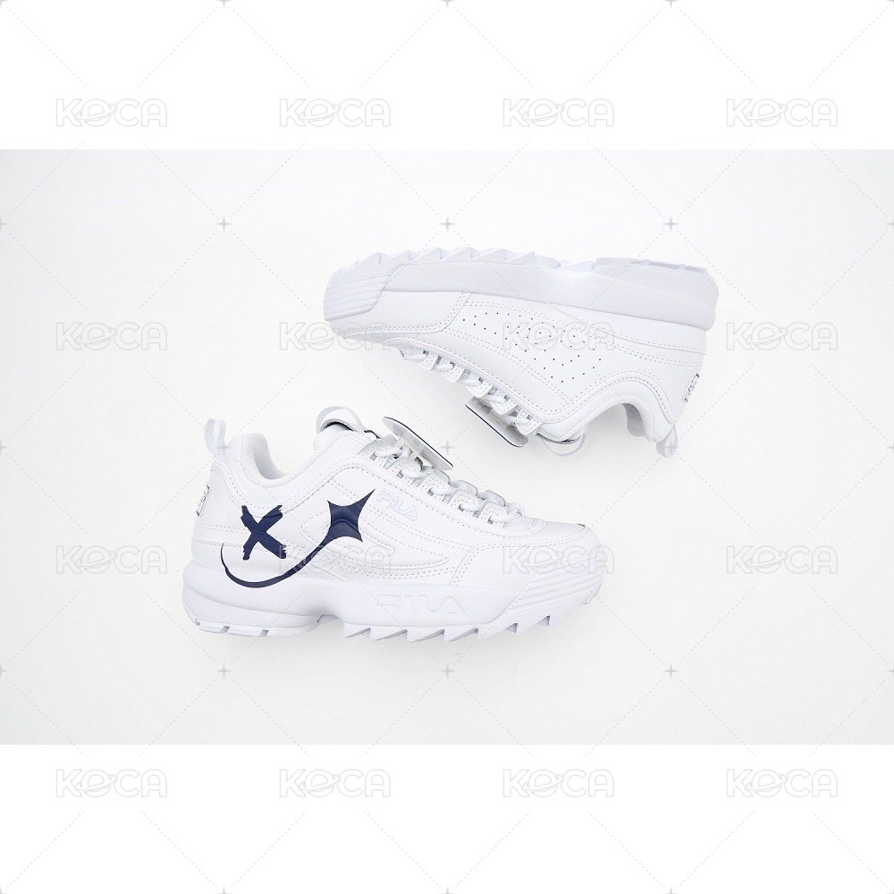 中性運動老爹鞋 白/藍