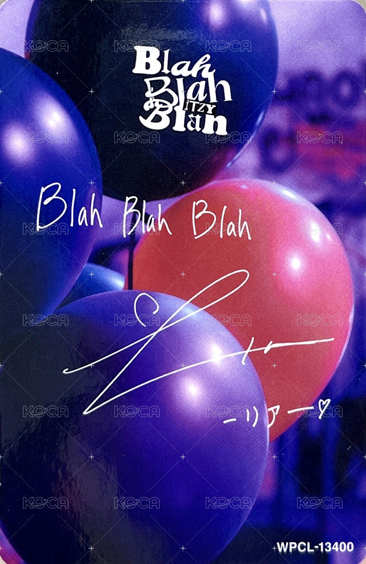 Blah Blah Blah 專輯卡 通常盤 背面