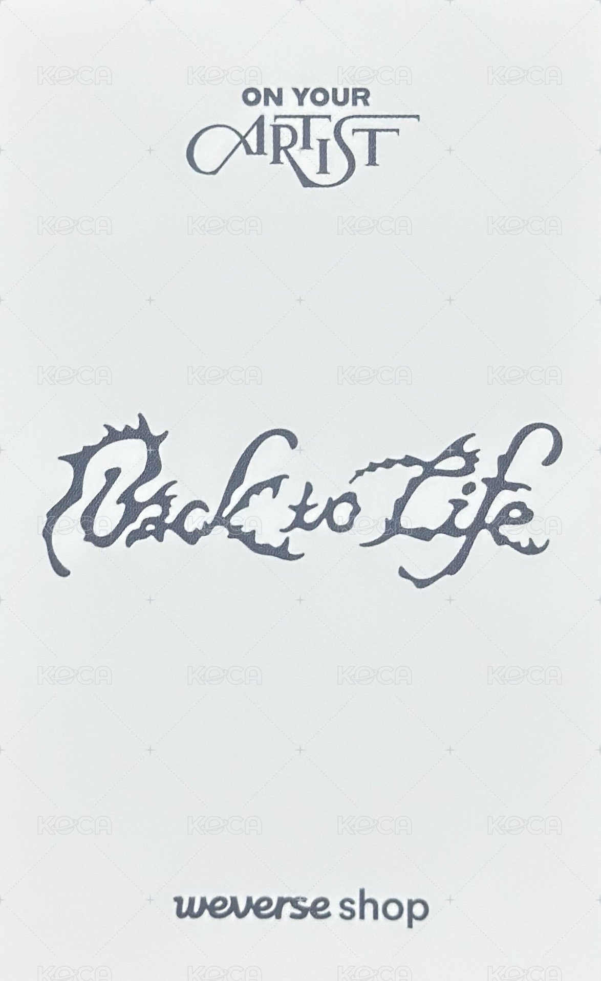 BTL wvs GLxM2 A版 特典卡  背面