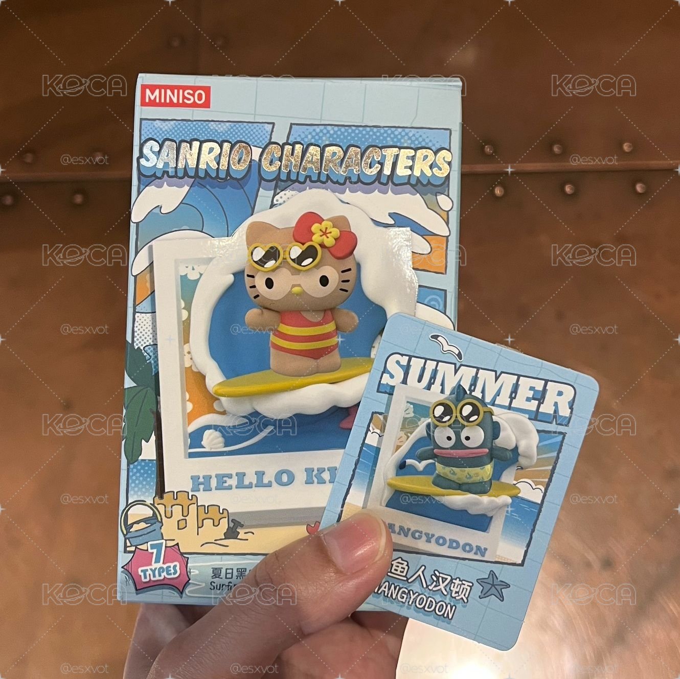MINISO 夏日黑皮系列衝浪磁鐵盲盒 漢頓