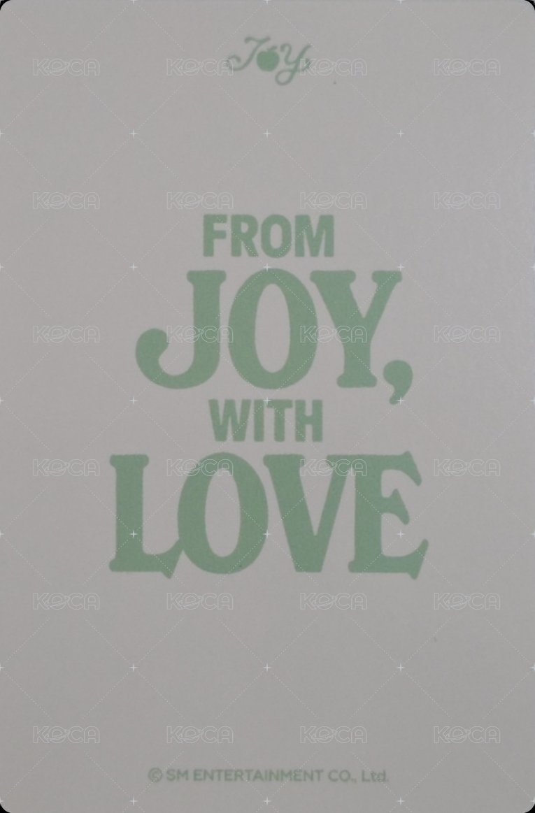 From JOY, with Love 貼紙 周邊卡  背面
