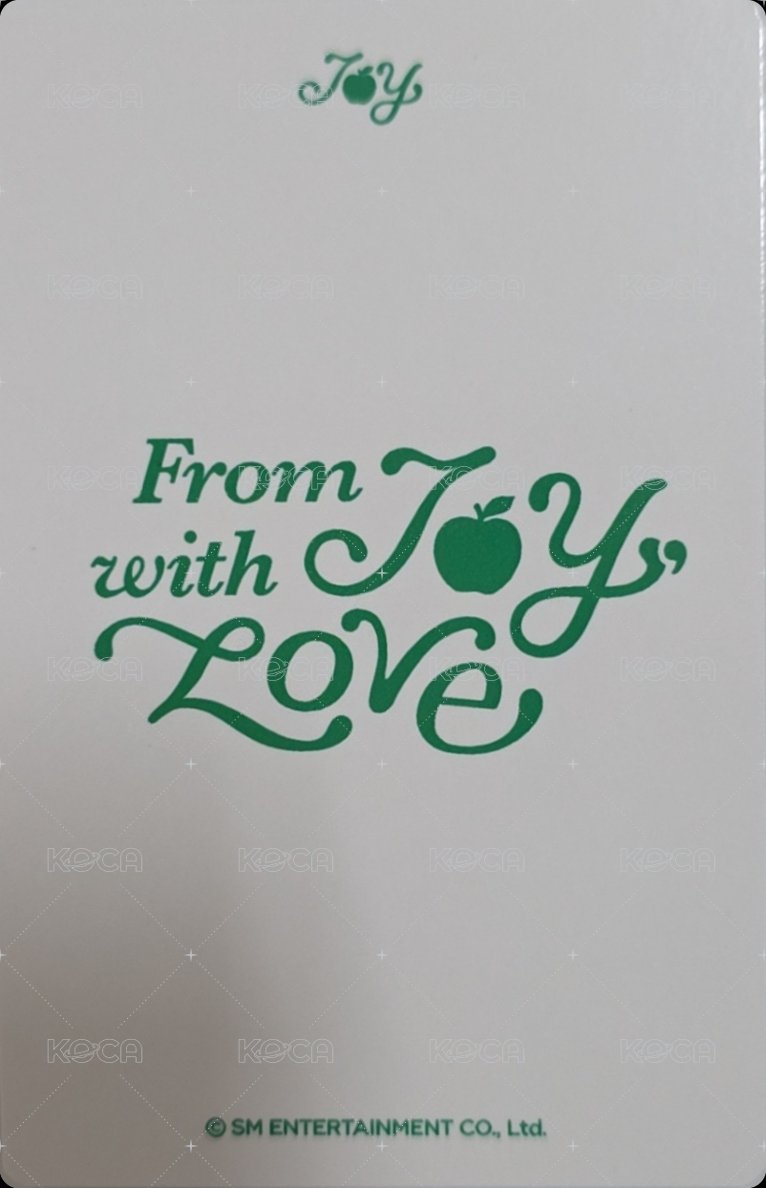 From JOY, with Love 自拍ver.C 隨機卡  背面