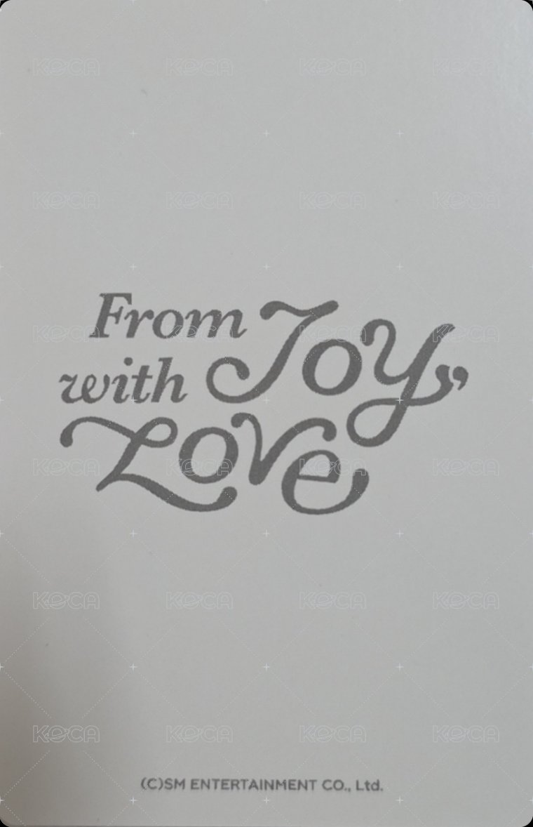 From JOY, with Love 香薰蠟燭 周邊卡  背面