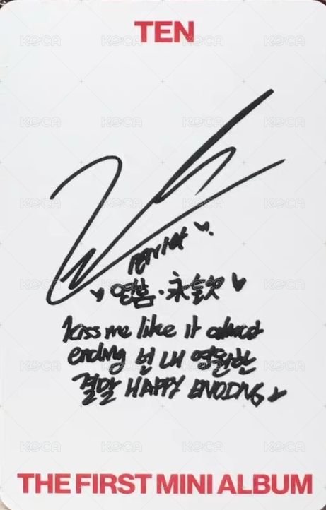 TEN 專輯卡  背面