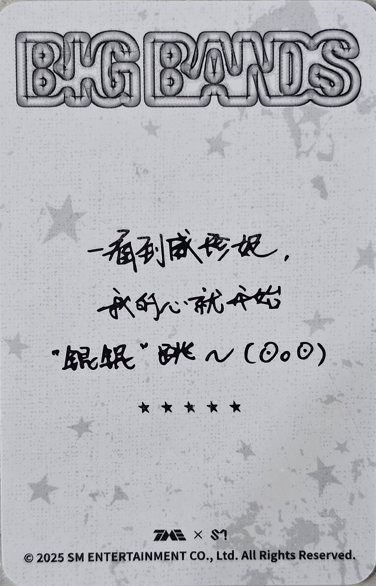 BIG BANDS 三星 星光卡  背面