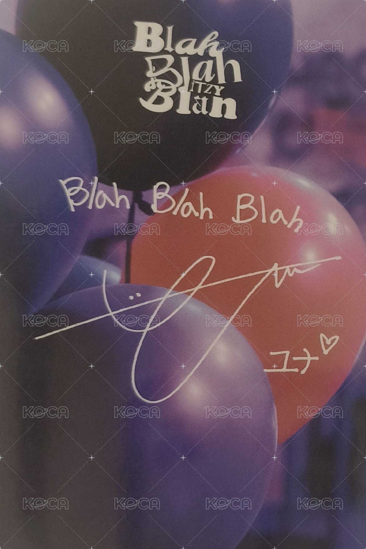 Blah Blah Blah 專輯卡 通常盤 背面