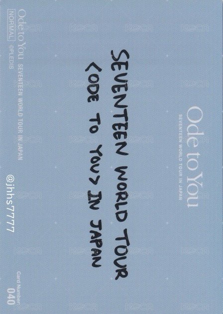 19’OTY 隨機卡  背面