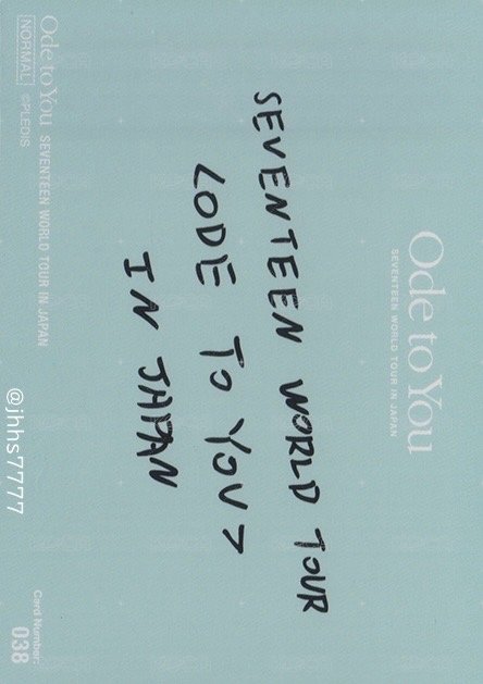 19’OTY 隨機卡  背面