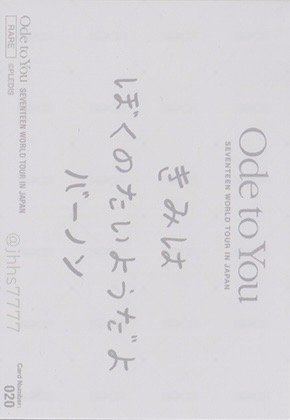 19’OTY 隨機卡  背面