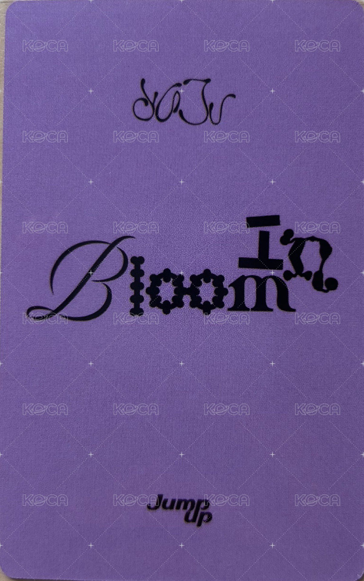 In Bloom ju 線上 簽售卡  背面