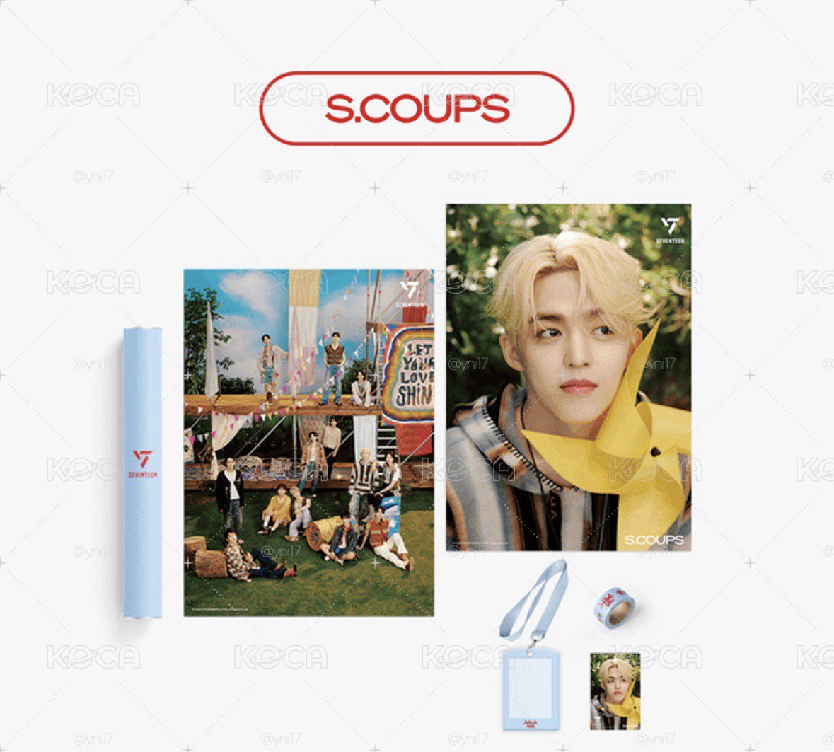 🖤SEVENTEEN×全家 mini11海報筒-S.coups/Dino/奎碩