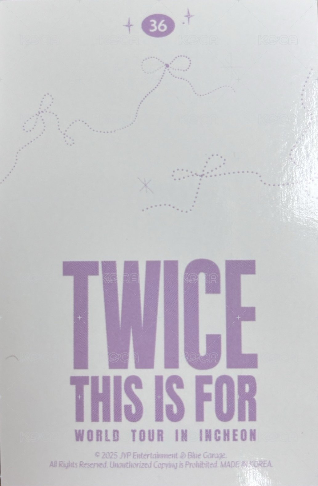 六巡 隨機卡 韓-36 背面