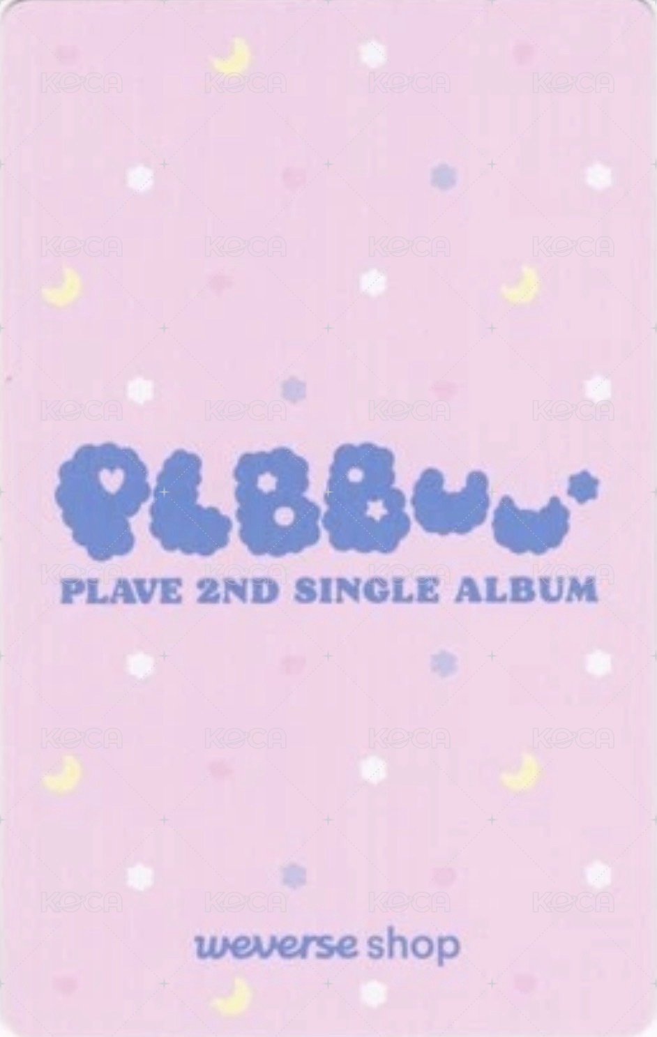 BBUU! wvs 預售 特典卡  背面