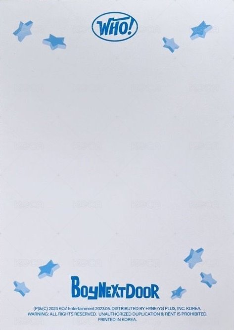 WHO! 專輯 明信片 Crunch ver. 背面