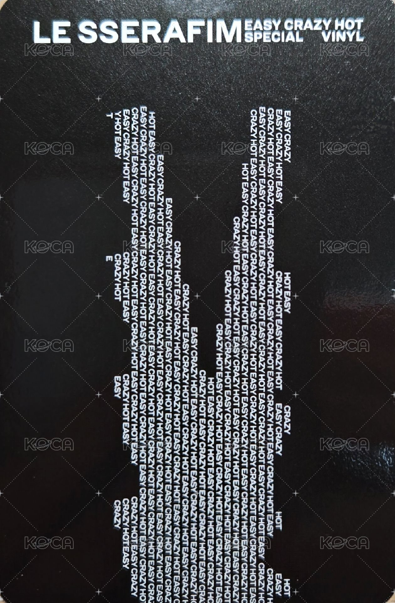 官方周邊 黑膠 專輯卡 (Black) 背面