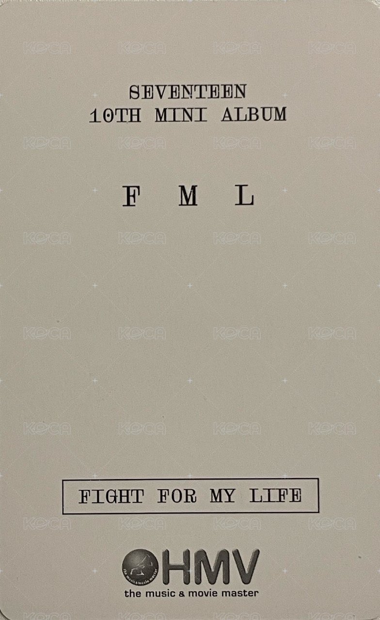 MINI10 hmv carat ver 特典卡  背面