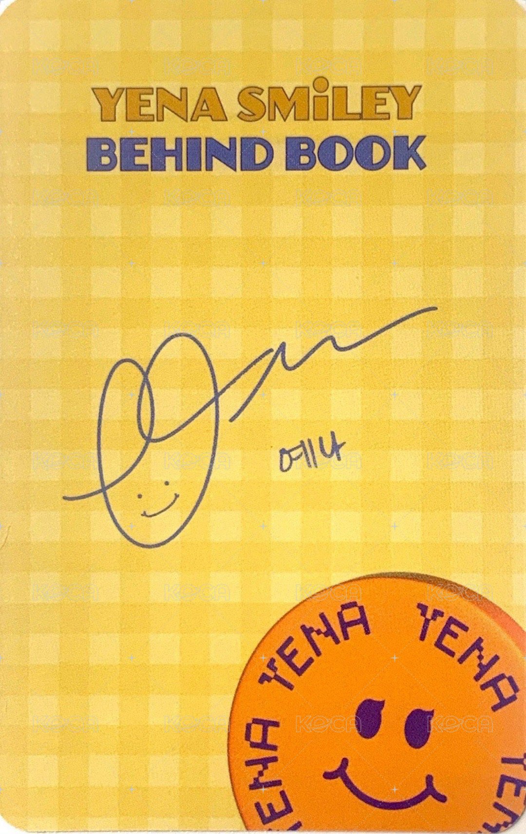 SMiLEY 幕後寫真 周邊卡  背面
