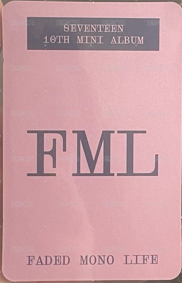 MINI10 yzy 1.0 特典卡  背面