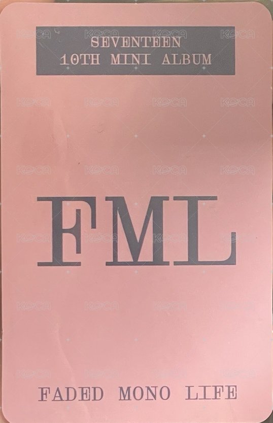 MINI10 yzy 1.0 特典卡  背面