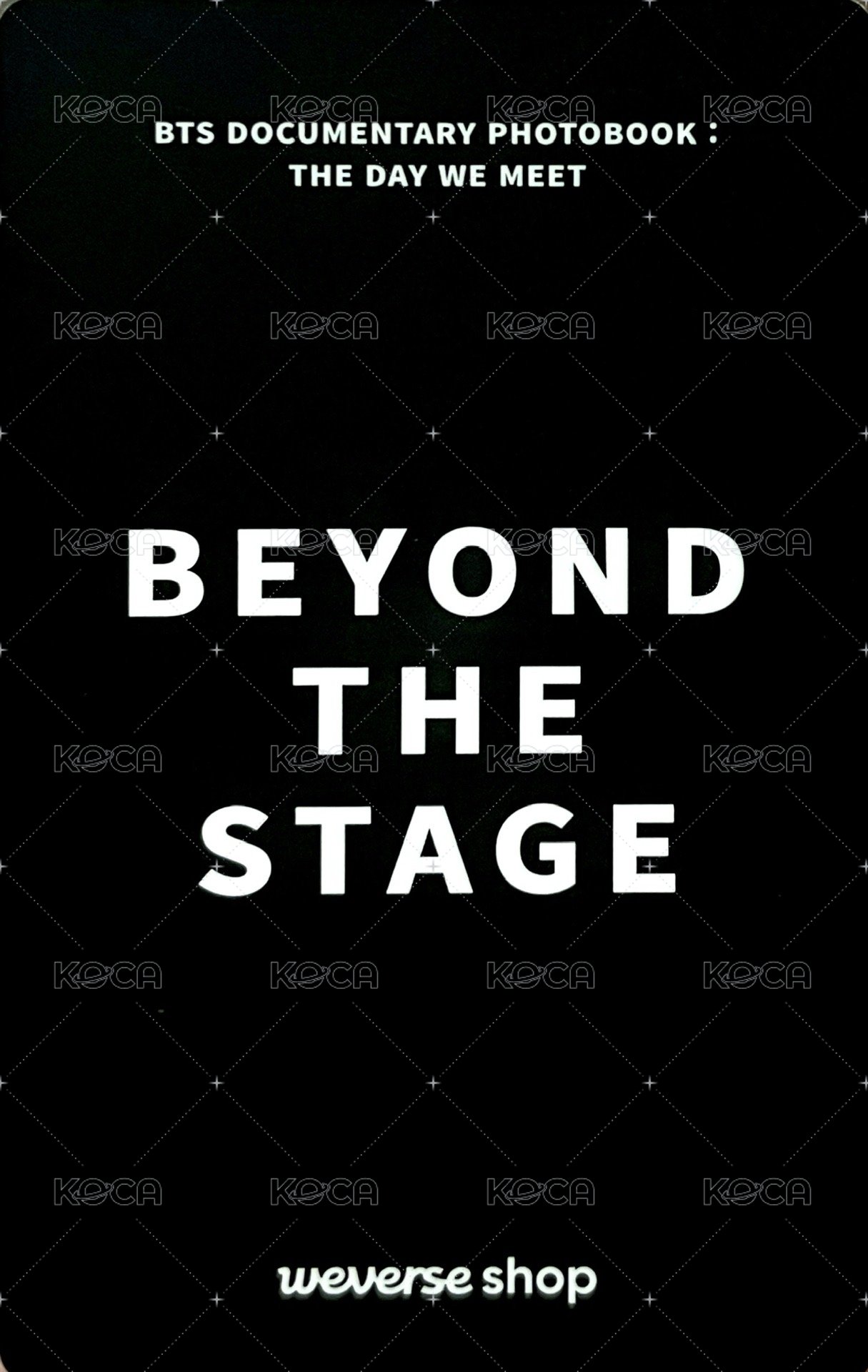 Beyond The Stage wvs 特典卡  背面