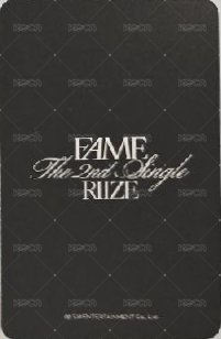 FAME k4 特典卡  背面