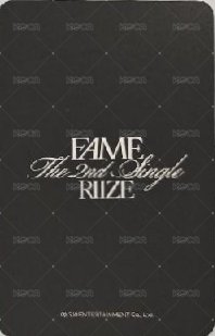 FAME k4 特典卡  背面