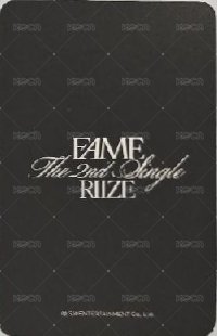 FAME k4 特典卡  背面