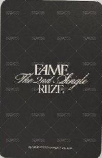 FAME k4 特典卡  背面