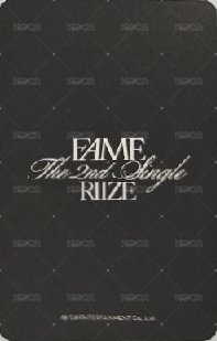 FAME k4 特典卡  背面