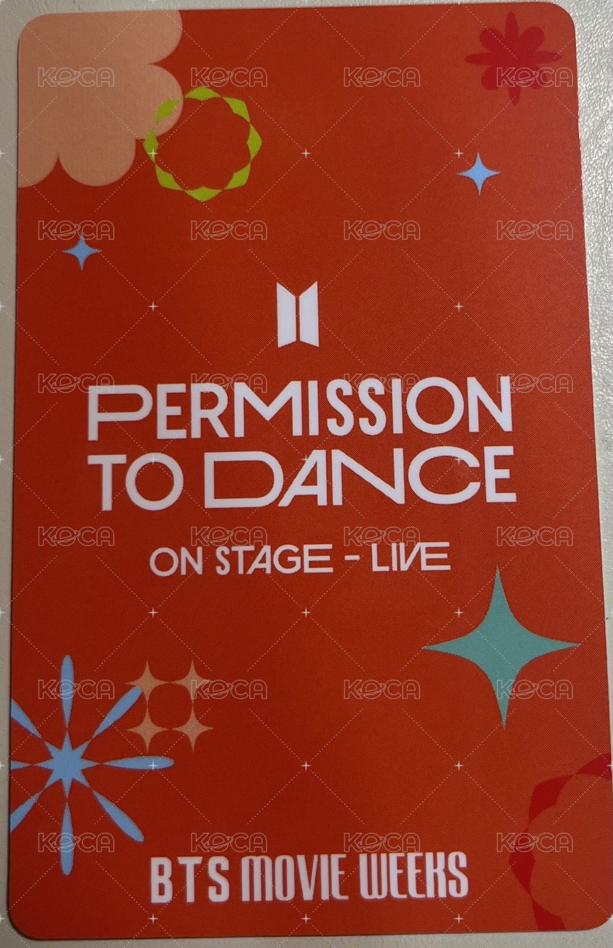 PTD Live 日咖 movie week 特典卡  背面