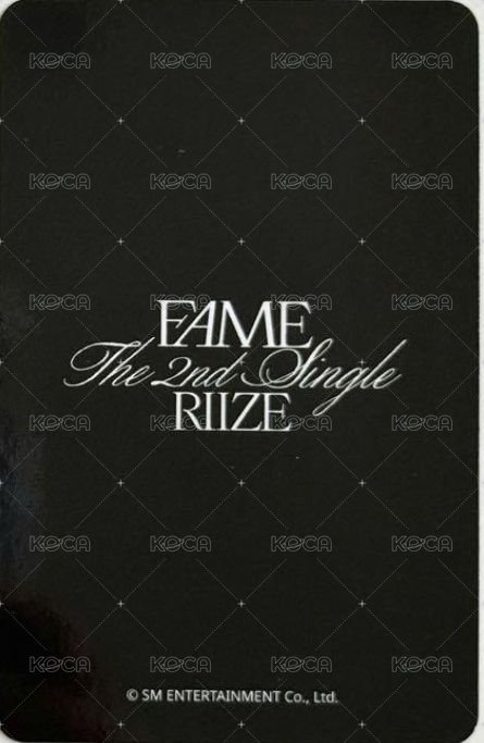 FAME am 特典卡  背面