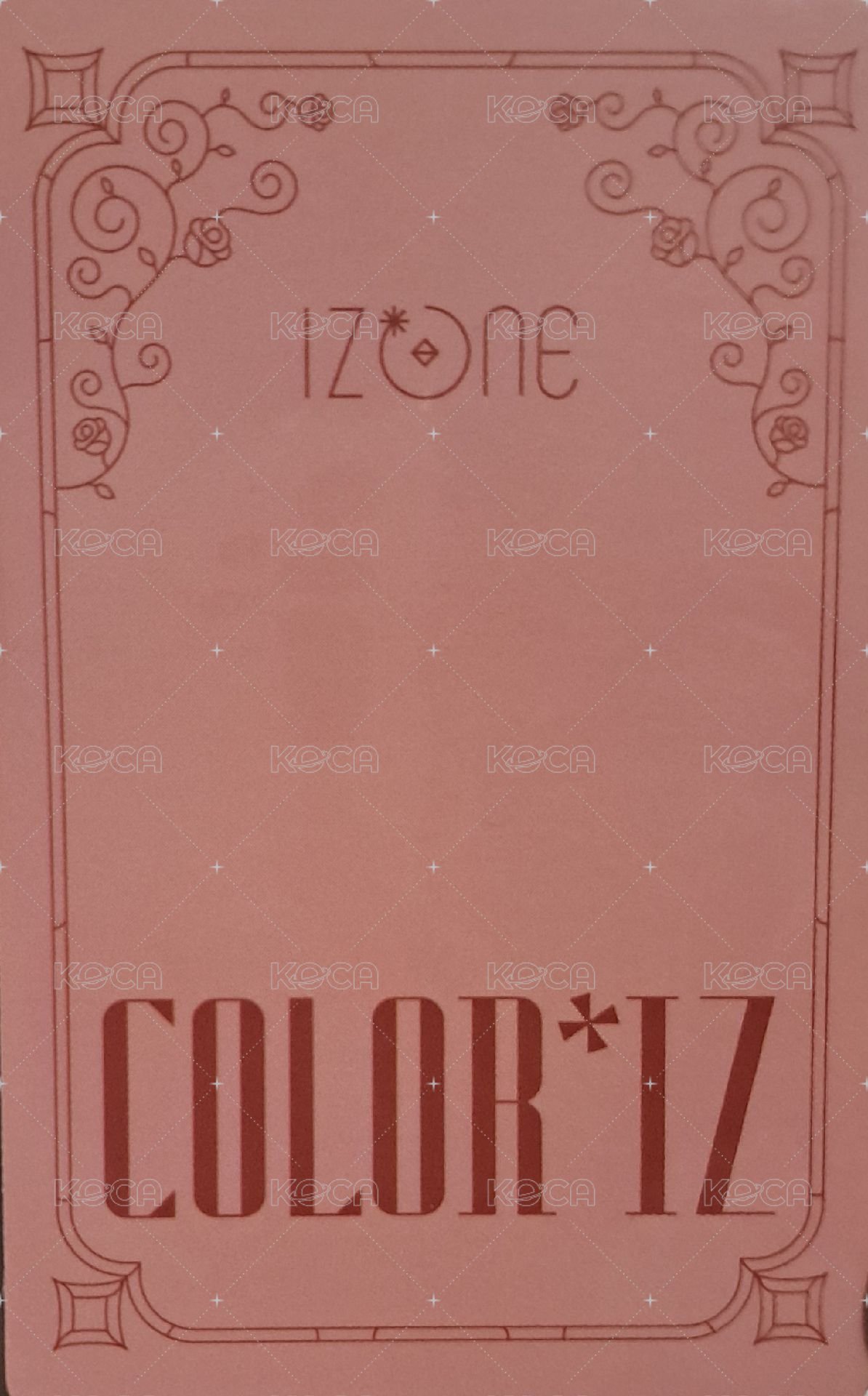 COLOR*IZ 專輯卡  背面
